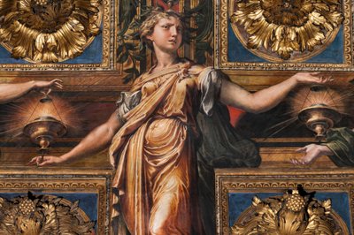 As Três Virgens Sábias e Três Virgens Tolas, detalhe de 3660863 de Parmigianino