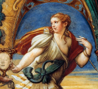 Actaeon, com características femininas, de Mito de Diana e Actaeon, circa de Parmigianino