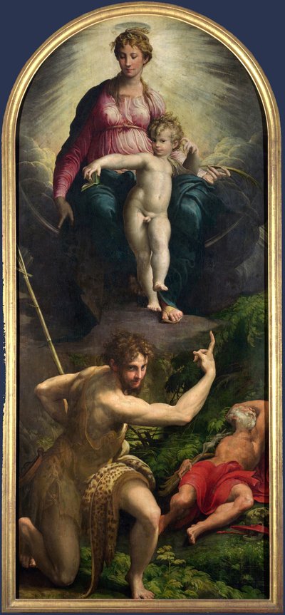 Madonna e criança com São João e São Jerônimo de Parmigianino