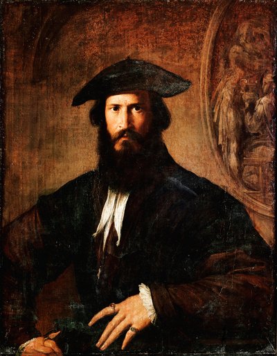 Retrato do Homem Pintura de Francesco Mazzola Il Parmigianino dit The Parmesan (1503-1540) 1530-1531 Sol. 100x70 cm Florença, Galleria degli Uffizi (Uffizi) de Parmigianino