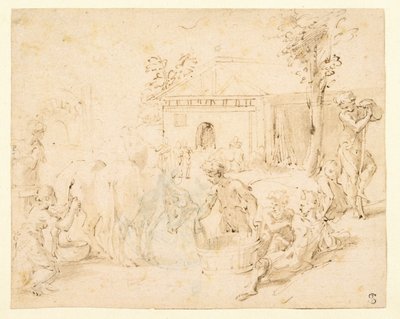 Cena rústica de Parmigianino