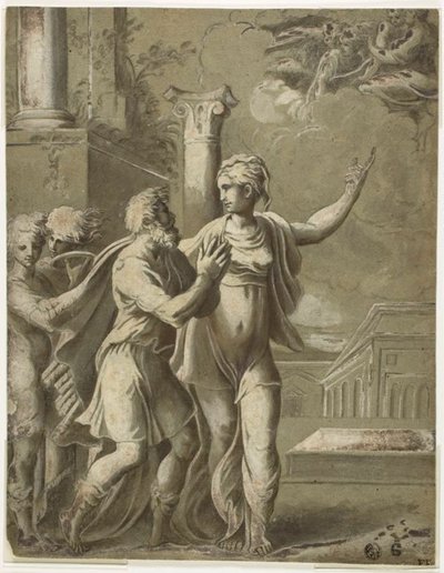 Augusto e a Sibila Tiburtina de Parmigianino