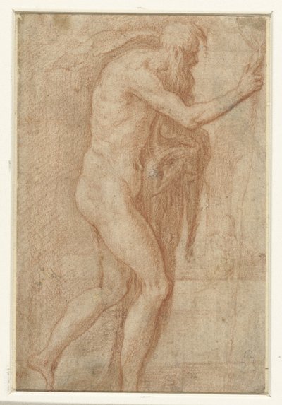 Homem levantando o dedo em aviso de Parmigianino