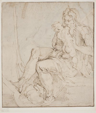 Saturno/Cronos devora um de seus filhos de Parmigianino