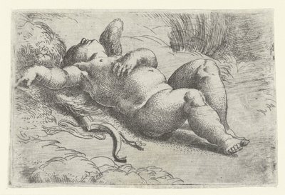Slapende cupido de Parmigianino