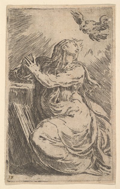 A Anunciação, início do século XVI. de Parmigianino