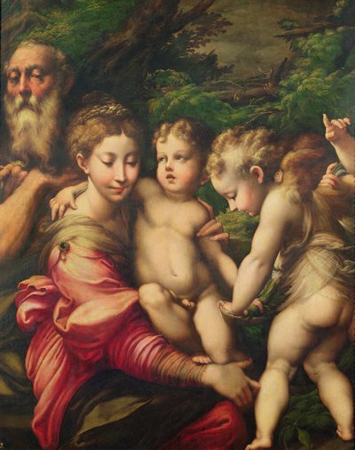A Sagrada Família (Descanse no Voo para o Egito) 1524 de Parmigianino