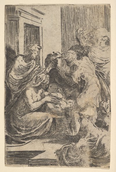 A Natividade, início do século XVI. de Parmigianino