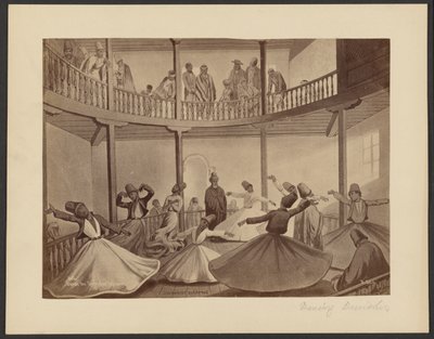 Dança dos dervixes rodopiantes de Pascal Sébah