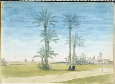 Egito: “” Pirâmides de Gyze (Guizeh, Guiseh, Giza) Desenho de Pascal Coste (1787-1879) Museu de Arqueologia do Mediterrâneo, Marselha de Pascal Xavier (after) Coste