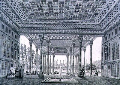 Vista Interior do Pavilhão de Espelhos, Isfahan, placa 35 de 