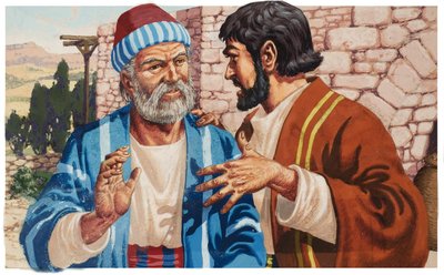 Biblische Szene von Pat (1907-95) Nicolle