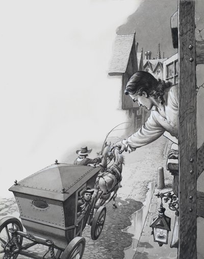 Mensageiro na noite de Pat (1907-95) Nicolle