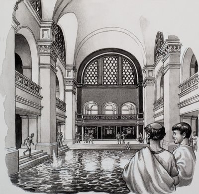 Römische Bäder von Pat (1907-95) Nicolle