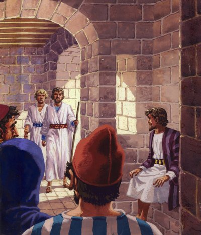 Die zwei Boten Gottes besuchen Sodom von Pat (1907-95) Nicolle