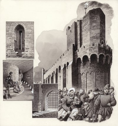 Les Saintes Maries de la Mar (guache sobre papel) de Pat (1907-95) Nicolle