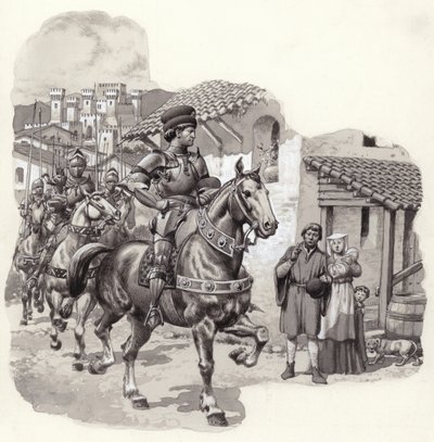Sigismondo Malatesta, mercenário italiano (guache sobre papel) de Pat (1907 95) Nicolle