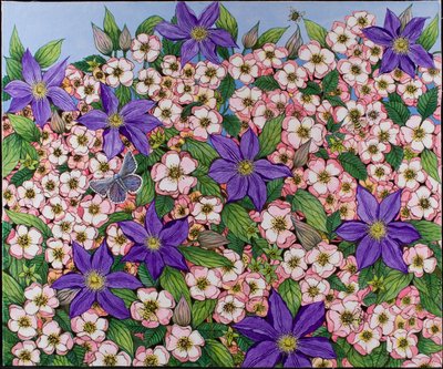 A Purple Patch, 2011 (acrílico sobre chita) de Pat Scott