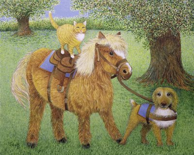 All Part of the Fun (óleo sobre tela) de Pat Scott