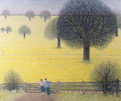 All That Yellow (óleo sobre cartão) de Pat Scott