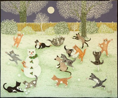Barn Storming, 2011 (acrílico sobre chita) de Pat Scott