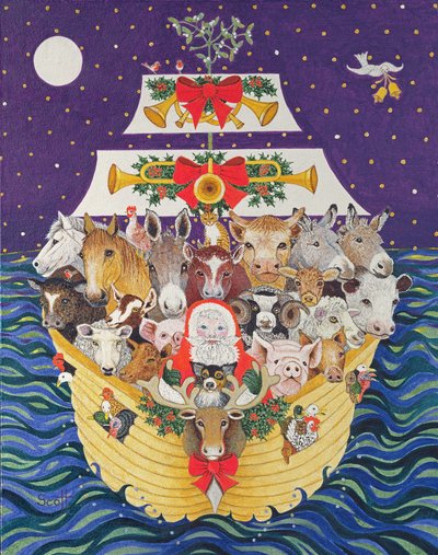 Chegada de Natal (óleo sobre tela) de Pat Scott