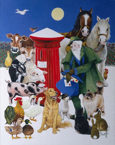 Correio de Natal (óleo sobre tela) de Pat Scott