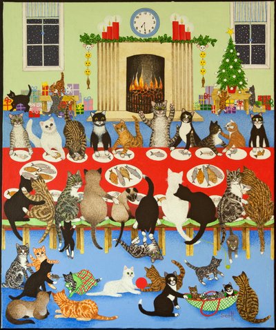 Getting Together, 2012 (acrílico sobre chita) de Pat Scott