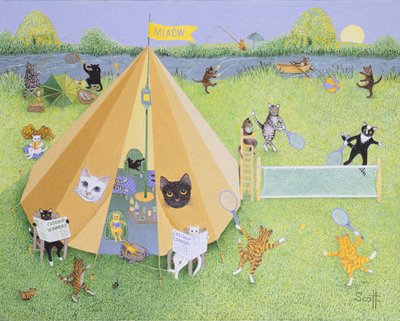 Campo de férias (óleo sobre tela) de Pat Scott