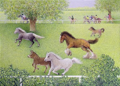 A galope (óleo sobre tela) de Pat Scott