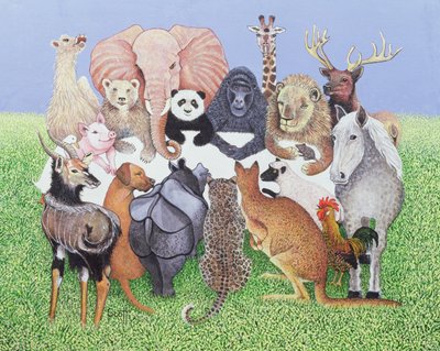 Party Time, 2007 (óleo sobre tela) de Pat Scott