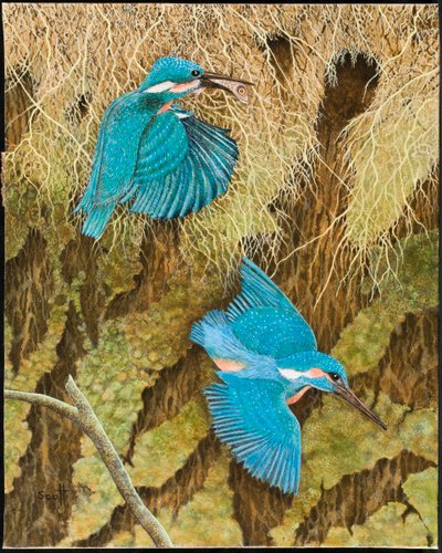 Sharing the Caring, 2011 (acrílico sobre chita) de Pat Scott