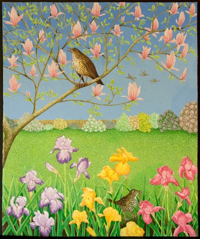 Something to Sing About, 2011 (acrílico sobre chita) de Pat Scott