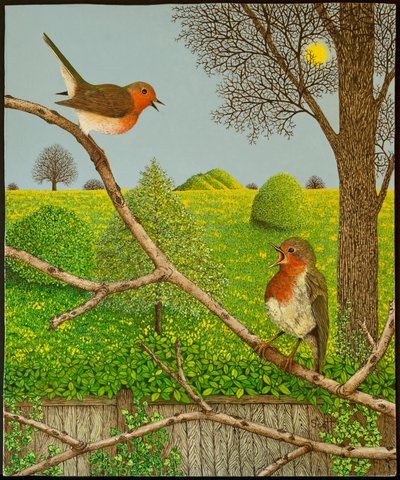 Direitos territoriais, 2012 (acrílico sobre chita) de Pat Scott