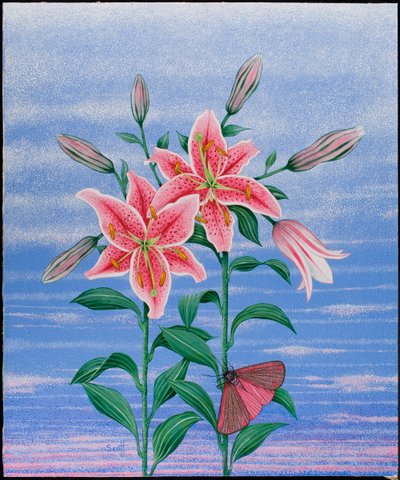 O Turno da Noite, 2011 (acrílico sobre chita) de Pat Scott