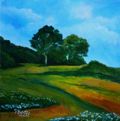 Mirtilos para Thiotte, 2016 (acrílico sobre tela) de Patricia Brintle