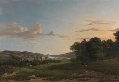 Uma Vista de Cessford e da Vila de Caverton, Roxboroughshire na Distância de Patrick Nasmyth