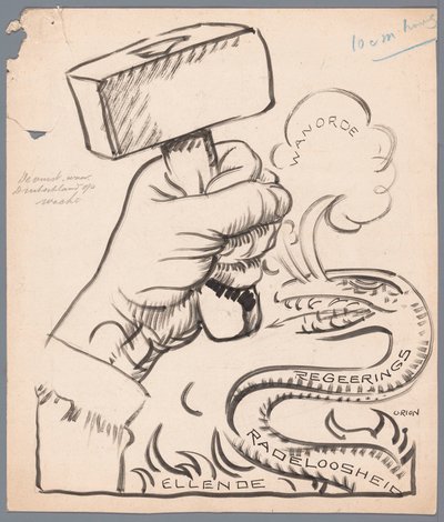 O primeiro que a Alemanha está esperando (título no objeto) de Patricq Kroon (signed by artist)