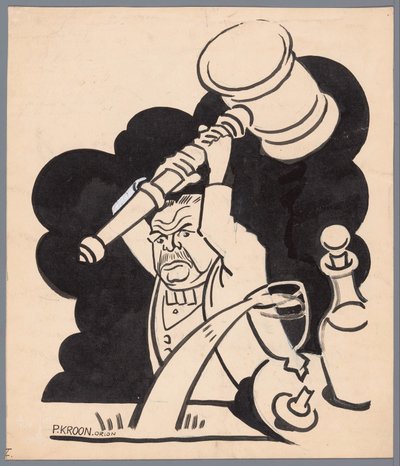 homem com martelo A potência por vir (título no objeto) de Patricq Kroon (signed by artist)