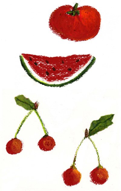 Fruta, 2021 (Acrílico sobre papel) de Patrizia La Porta
