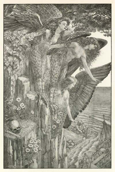 Ilustração para a Odisseia de Homero (litografia) de Patten (after) Wilson