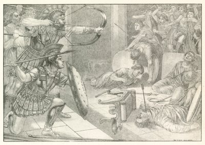 Ilustração para a Odisseia de Homero (litografia) de Patten (after) Wilson