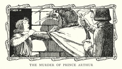 O assassinato do Príncipe Artur (litografia) de Patten (after) Wilson