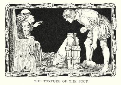 Tortura da bota (litografia) de Patten (after) Wilson
