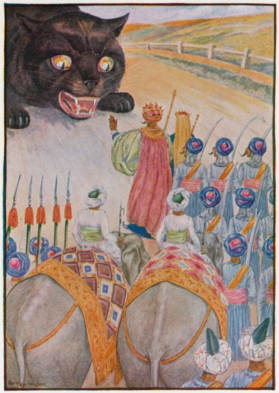 "Sai da minha frente, maricas, os meus elefantes podem magoar-te!" (cor litho) de Patten Wilson
