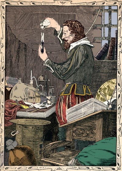 Guy Fawkes, preparando o jogo lento, 1902 de Patten Wilson