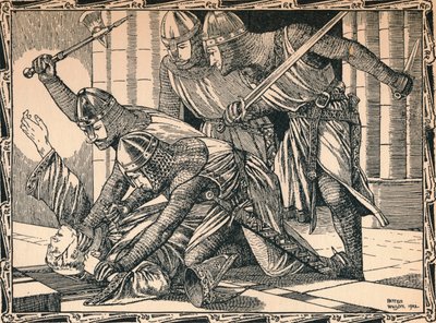 O assassinato de Thomas Becket, 1902 de Patten Wilson