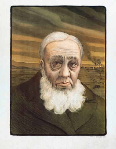 Paul Kruger retrato (1825-1904) (gravura) de Paul (after) Berthon