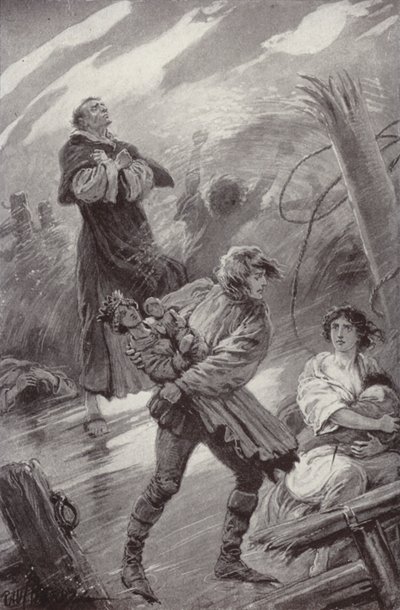 Ilustração para The Cloister and The Hearth de Charles Reade (litho) de Paul (after) Hardy