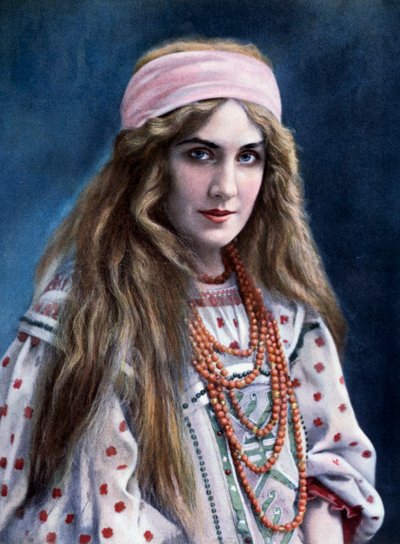Marguerite Carre (1880-1947) no papel de Snegourotchka, em Snow Maiden, de Nikolai Rimsky-Korsakov (1844-1908) de Paul (after) Nadar